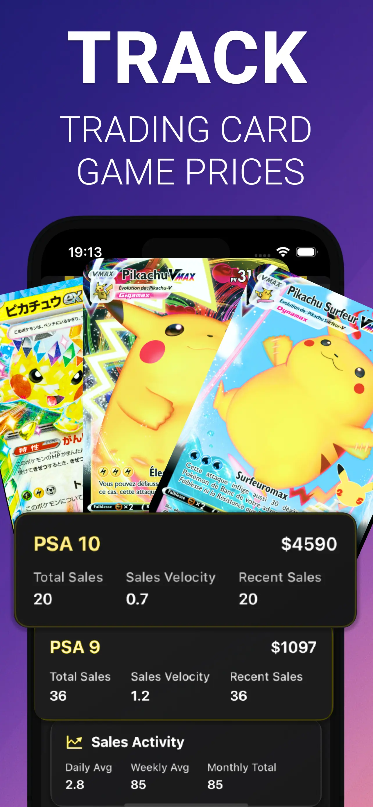 Pokemon TCG Scanner app home screen with scan button